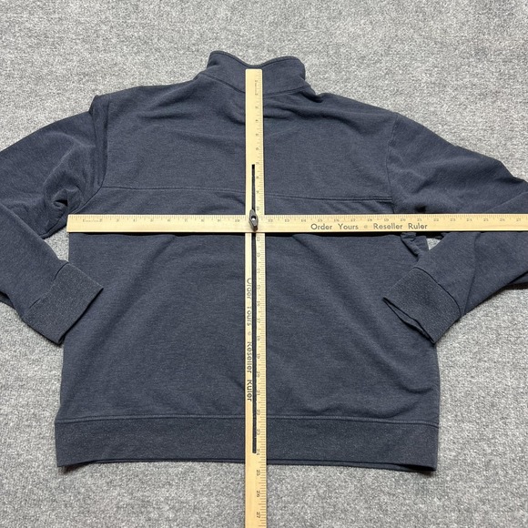 Patagonia Ahnya Pullover Womens XL Navy Blue Organic Cotton 1/4 Zip - Picture 7 of 9